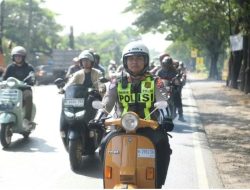 Polres Pasuruan Bersama Toga Tomas dan Komunitas Gelar Touring Bersholawat Untuk Kamseltibcarlantas