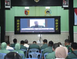 “Materi Menggema di Makodim! Vidcon Bintal Ideologi 2025 Sentuh Rumah Tangga hingga Etika Prajurit”