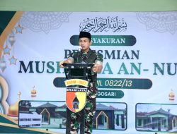 Mushola AN-NUR Koramil Tlogosari Diresmikan, Komitmen Kodim 0822 Perkuat Pembinaan Mental Prajurit