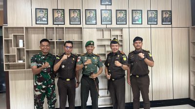 Jalin Sinergi Penegakan Hukum dan Keamanan, Danbrigif TP 28/Bari Fola Kunjungi Kejari Kota Maba