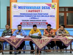 Musdes Penetapan APBDes 2026 Digelar di Balai Desa Prajekan Kidul