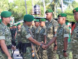 Tinjau Kesiapan Satuan, Kolonel Inf Rinto Wijaya Kunjungi Yonif TP 822/SM di Morotai