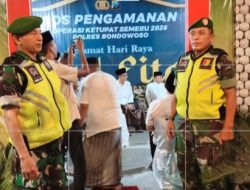 Mudik Aman dan Nyaman, Babinsa Kodim 0822 Siaga di Pos Pantau Idul Fitri 1447 H Maesan