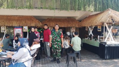 Babinsa Badean Monitoring Donor Darah PMI dan Bazar