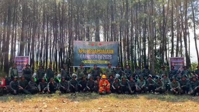 Perhutani KPH Bondowoso Gelar Apel dan Simulasi Karhutla, Siagakan Personel di Musim Kemarau