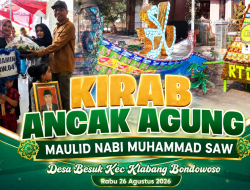 Kirab Ancak Agung, Kades Sugik : Sambut Kelahiran Nabi Muhammad Saw